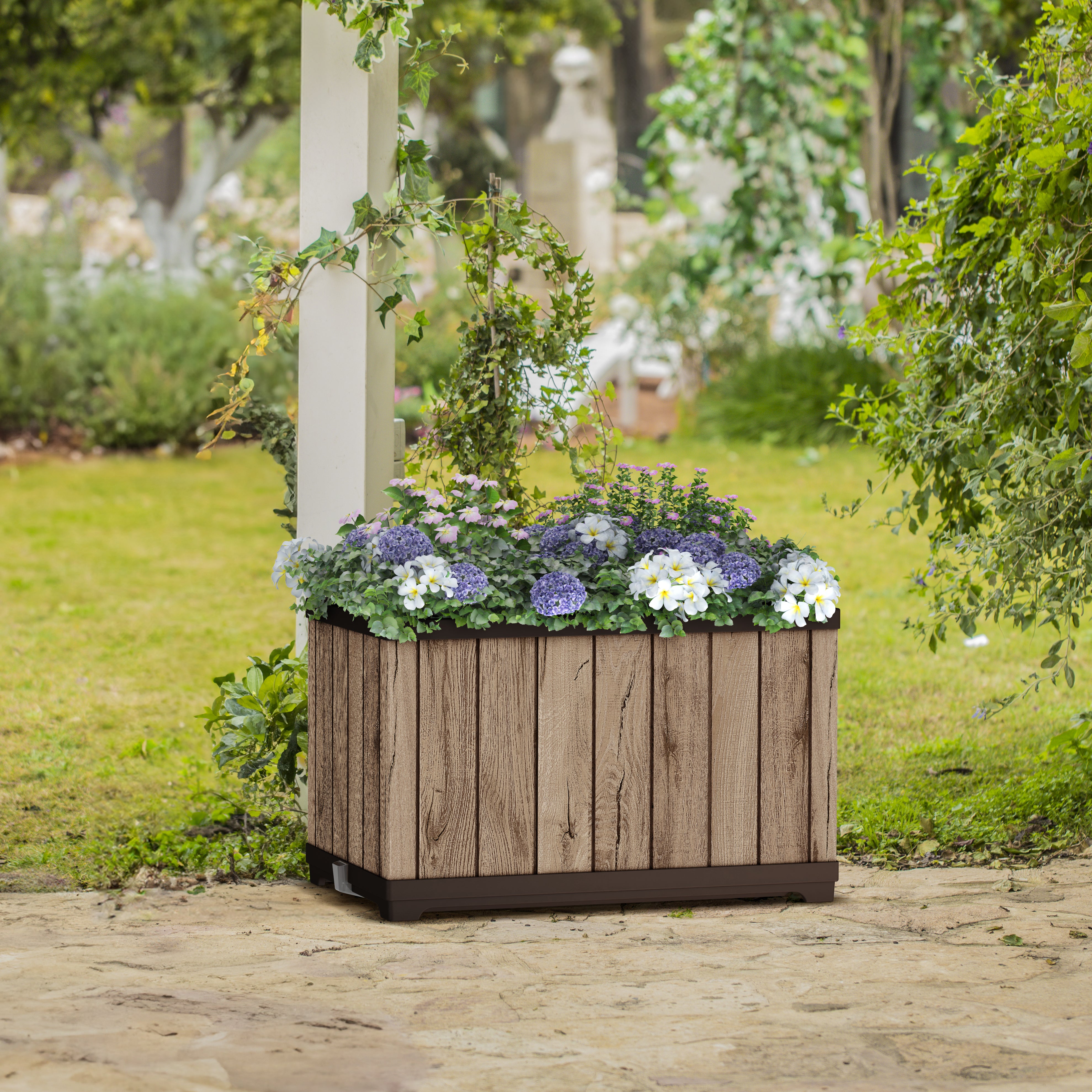 outdoor pot plants nz Rectangular Planter - Outdoor Resin Flower Pots
