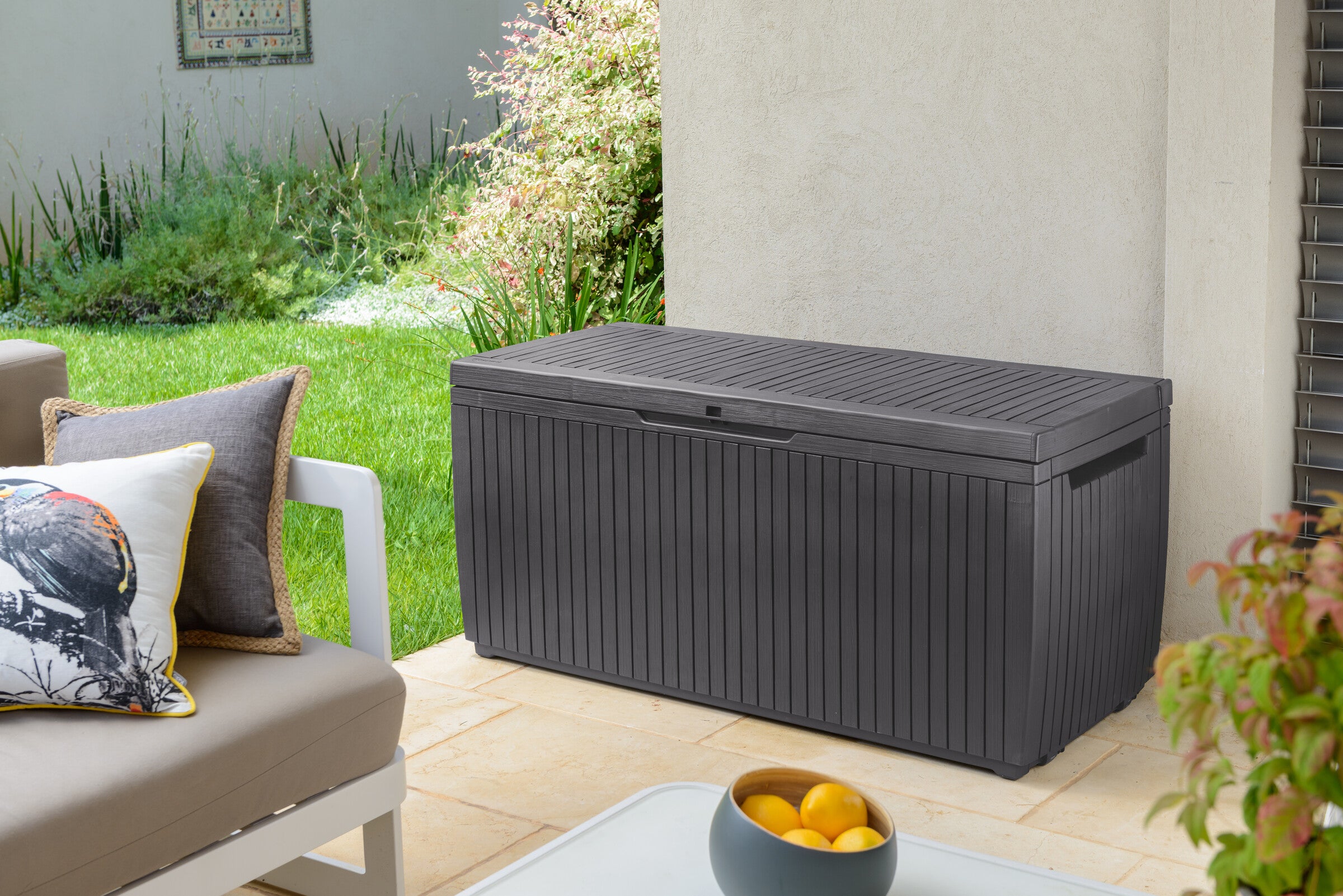 Springwood Cushion Box Dark Grey – Keter New Zealand