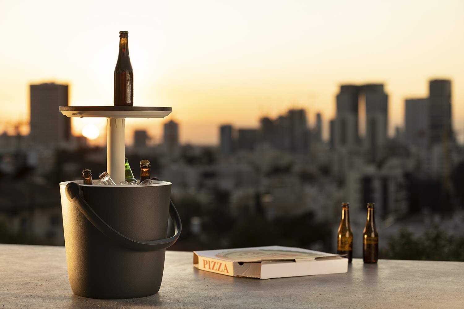 Go Bar chilly bin with city backdrop