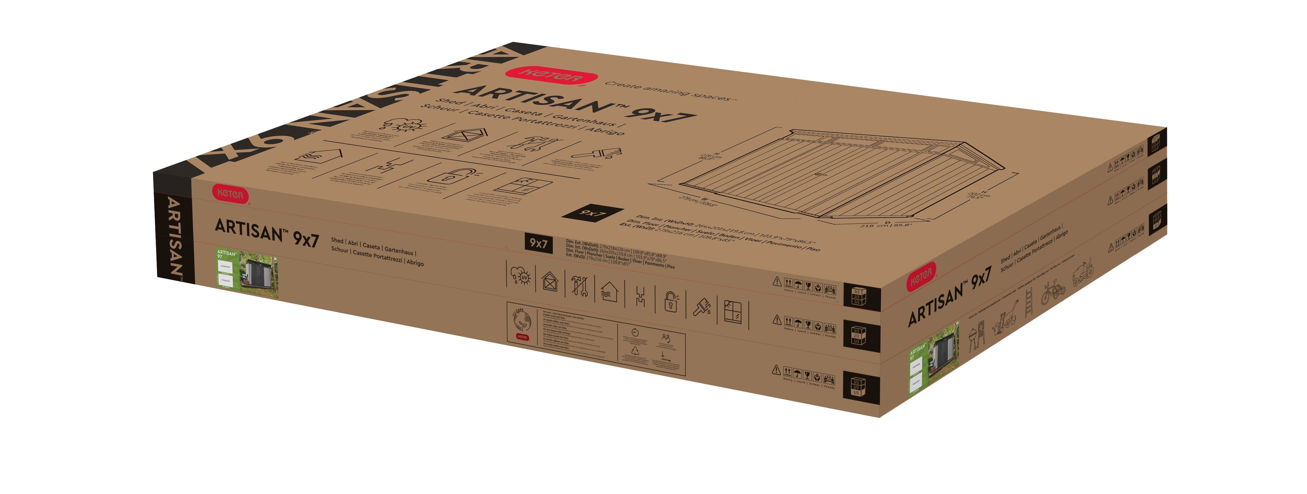 Flatpack cartons of the Artisan 9x7