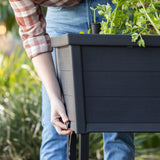 Raised garden bed with drainage