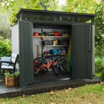 Artisan 9x7 Shed with double doors open