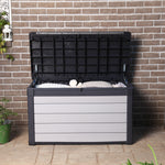 Keter Denali 380l cushion box with lid open