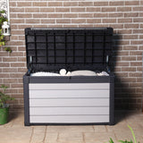 Keter Denali 380l cushion box with lid open