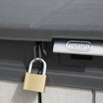 Close up of lockable storage