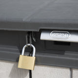 Close up of lockable storage