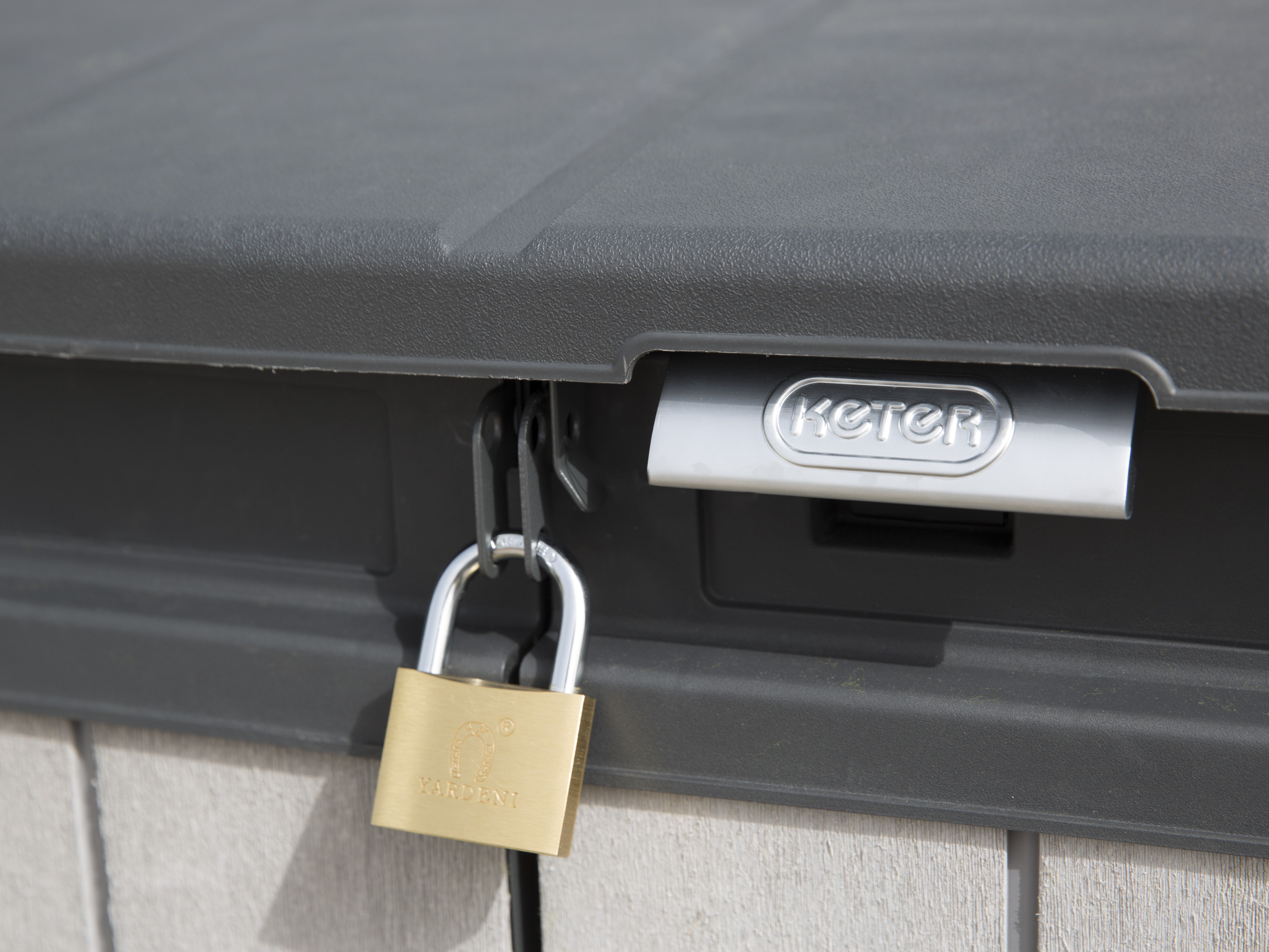 Close up of lockable storage