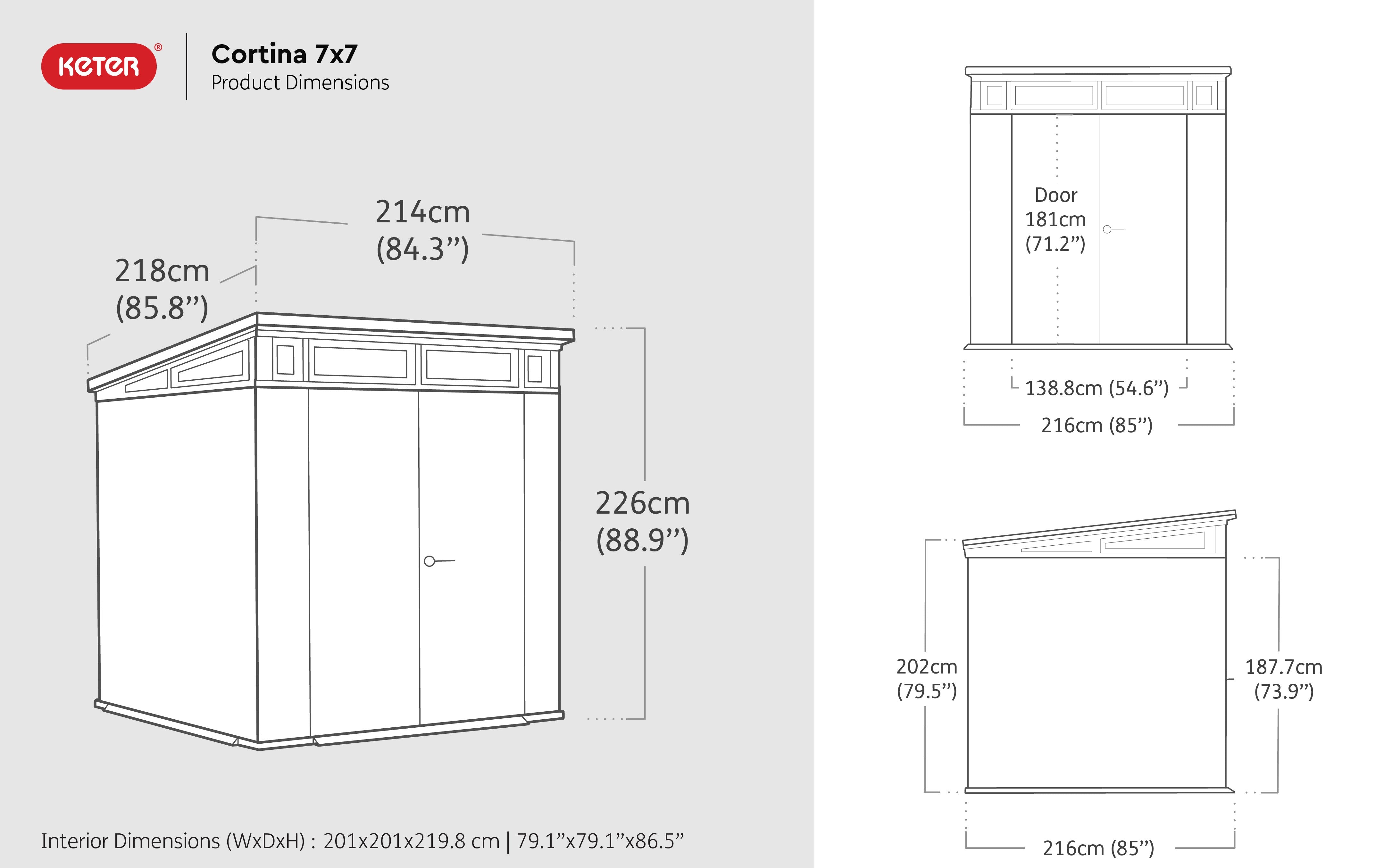 Keter_Cortina_7x7_Shed_Dimensions