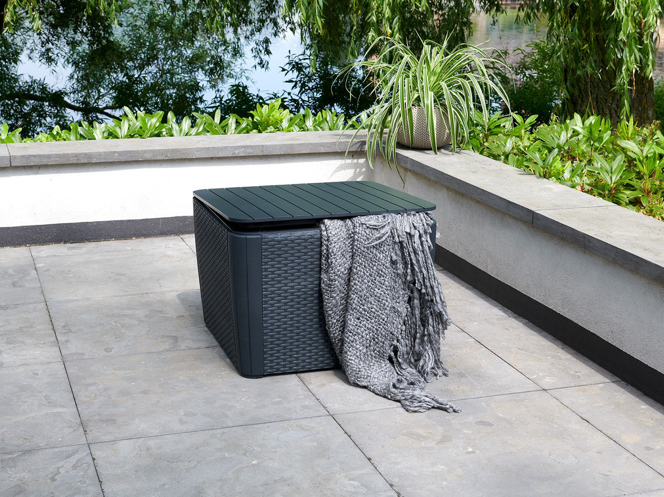 Luzon Plus Flat Wicker Table Keter New Zealand