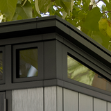 Windows on the Artisan 7x7 shed for natural light