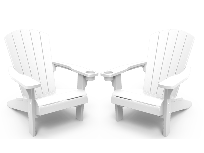 Two Keter Adirondack chairs