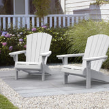 Two Adirondack chairs