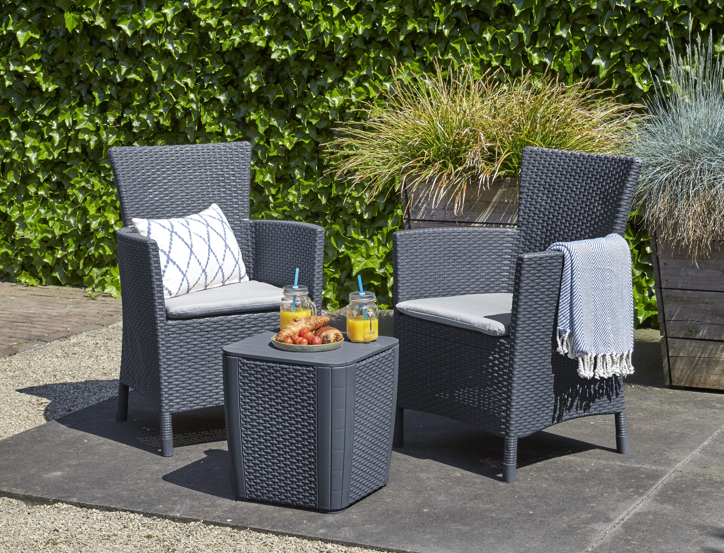Keter Rio Rio Rattan Bistro Set Garden Furniture Keter Rio Patio